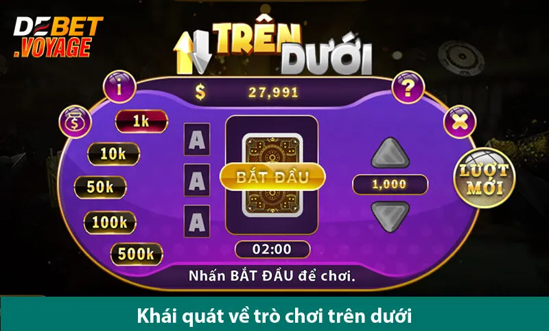 Trò Chơi Trên Dưới – Khám phá game chơi đơn giản thắng cực dễ tại De bet
